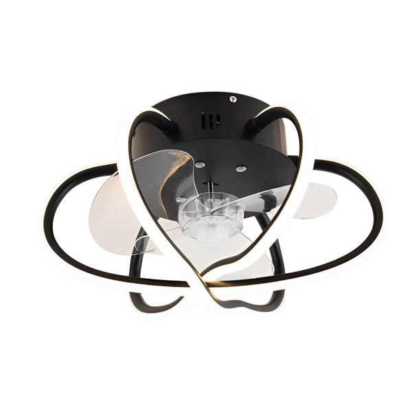 Round Flower Cage LED Dimmable with Remote Bladeless Ceiling Fans Lamp - Image 8