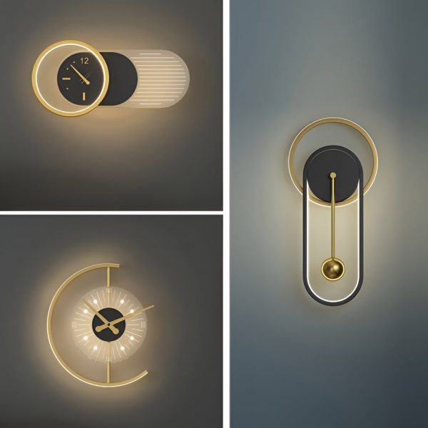Creative Mute Clock Shaped LED Nordic Wall Lamp Wall Sconce Lighting - Image 8