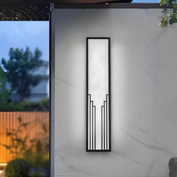 Strip Rectangular Resin Waterproof LED Black Modern Outdoor Wall Light - Image 4