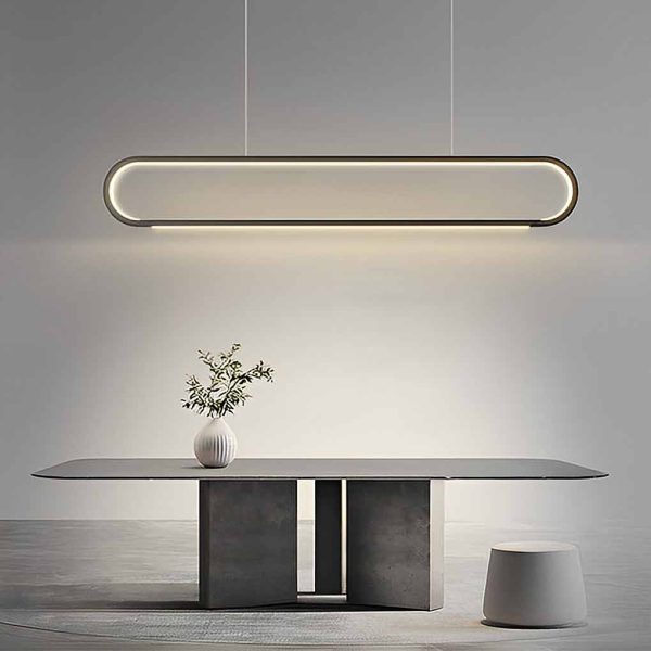 Minimalist Strip Stepless Dimming LED Modern Chandelier Hanging Lamp - Image 5