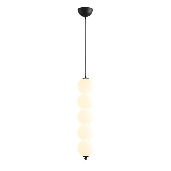 Modern Round String Vertical Balls Pendant Lamp Dimmable LED Chandelier - Image 15