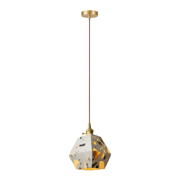 Retro Creative Terrazzo Concrete Eye Protection Nordic LED Chandelier - Image 14