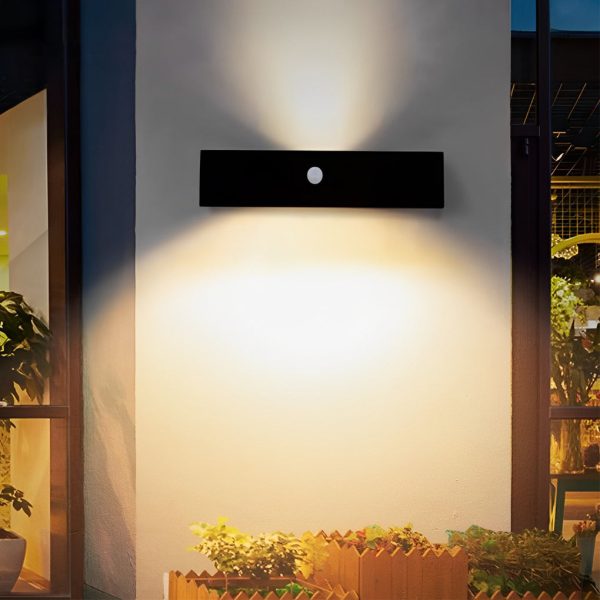 Waterproof LED Up and Down Lights Motion Sensor Modern Solar Wall Lamp - Image 2