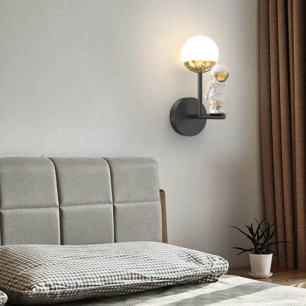 Moon Astronaut Decor Three Step Dimming Modern LED Wall Lights Fixture - Image 2