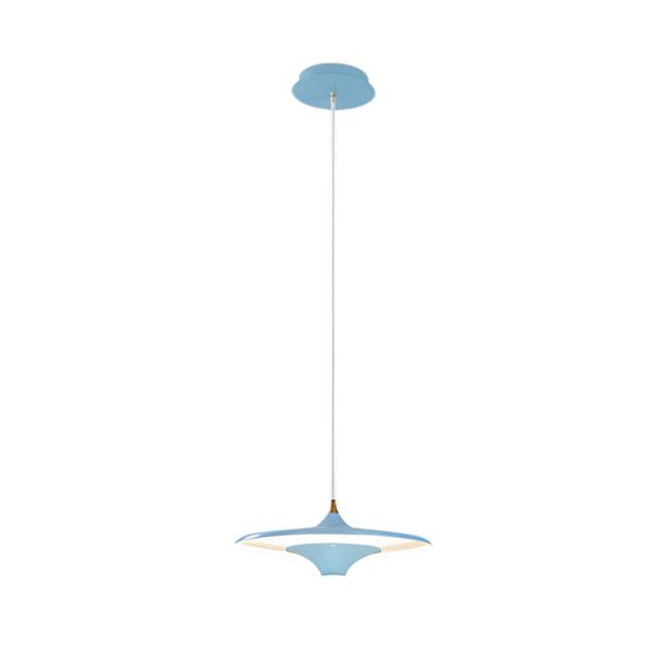 13.8'' 1-Light Round UFO Pendant Lights LED Metal Hanging Lighting Small Spaceship Pendant Lamp for Bar - Image 13