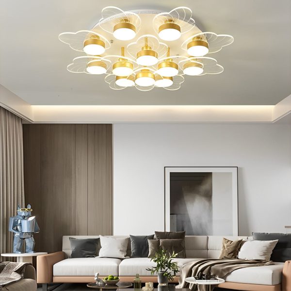Acrylic Flower Design LED Nordic Ceiling Light Flush Mount Lighting - Image 5