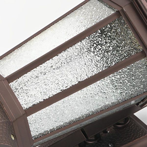 Waterproof Retro Aluminum Glass Shade European Style Outdoor Wall Lights - Image 3