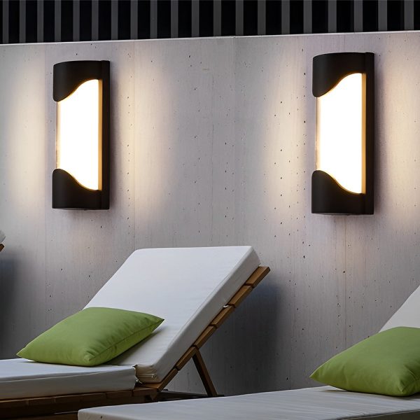 Creative Waterproof LED Black Modern Outdoor Wall Lamp Exterior Lights - Image 2