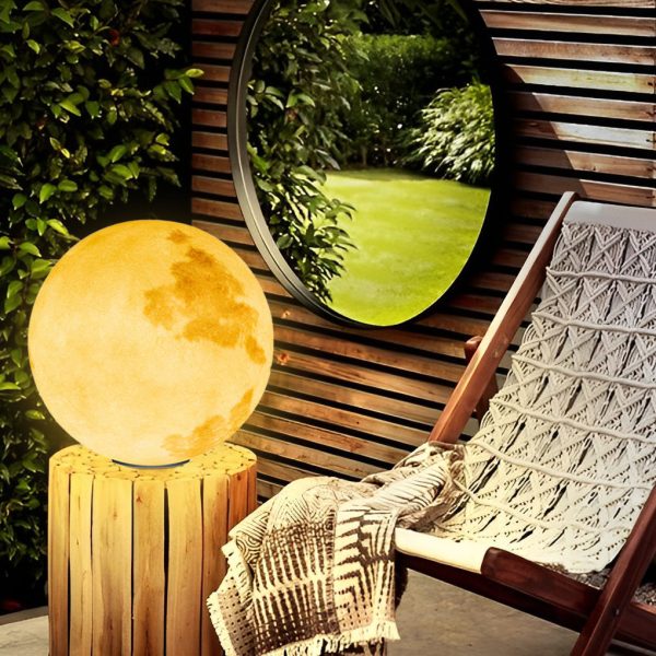Moon-Shaped Outdoor Pier-Mount Pillar Accent Post Light - Image 5