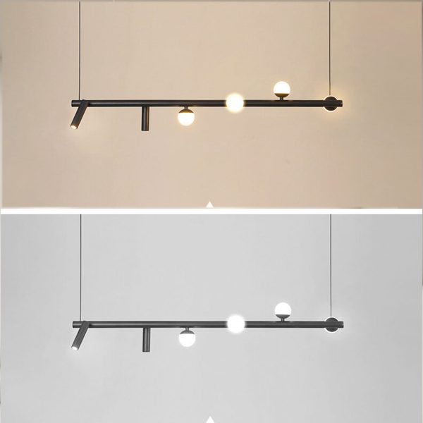 Minimalist  Island Light Linear 6/7 Light Acrylic Iron LED Chandelier - Image 18