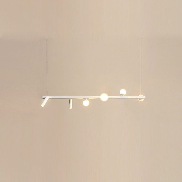 Minimalist  Island Light Linear 6/7 Light Acrylic Iron LED Chandelier - Image 5
