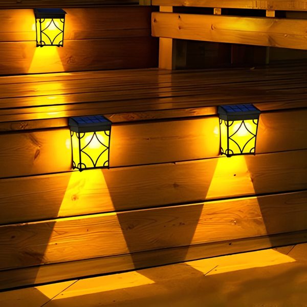 2Pcs Waterproof LED RGB Intelligent Motion Sensor Solar Wall Lights - Image 4