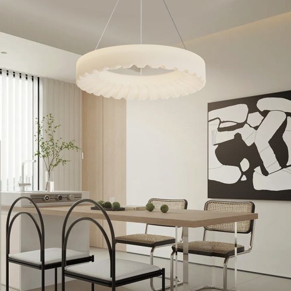 Simple Circle Clouds Ring Three Step Dimming LED Modern Chandelier - Image 3