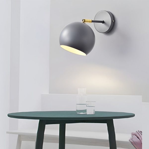 Adjustable Hemispherical Nordic Plug in Wall Lamp Wall Sconce Lighting - Image 3