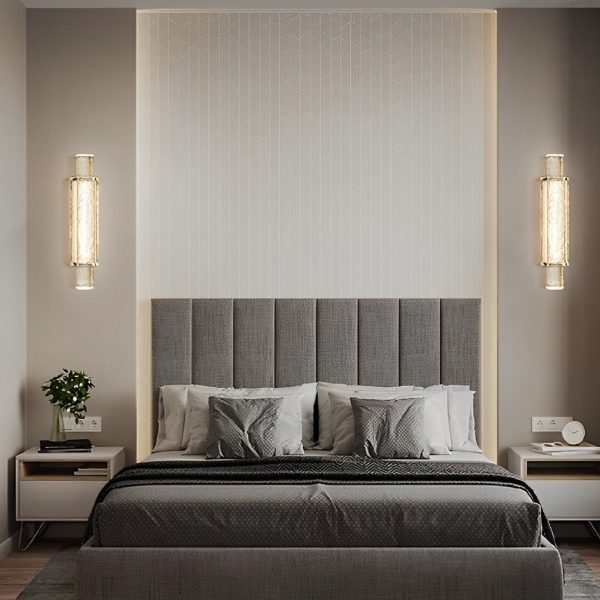 Minimalist Electroplated Crystal Glass LED Post-modern Wall Sconce Lighting - Image 3