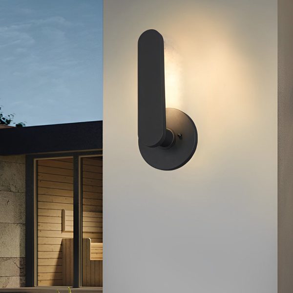 12 in. High Matte Black Aluminum Armed LED Outdoor Wall Light - Image 3