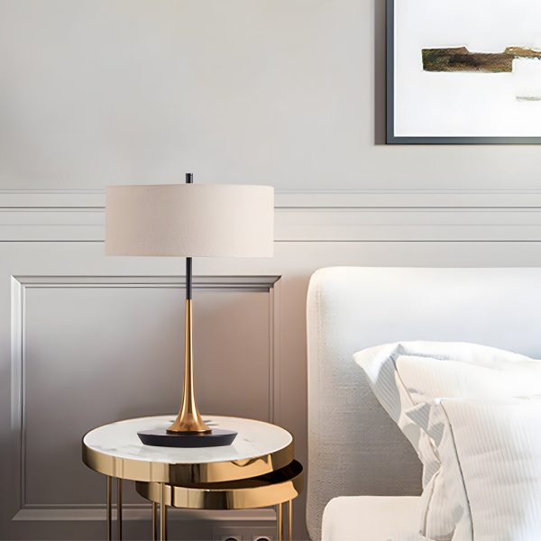 21.7 inch Brass and Espresso Bronze Modern Table Lamp - Image 3