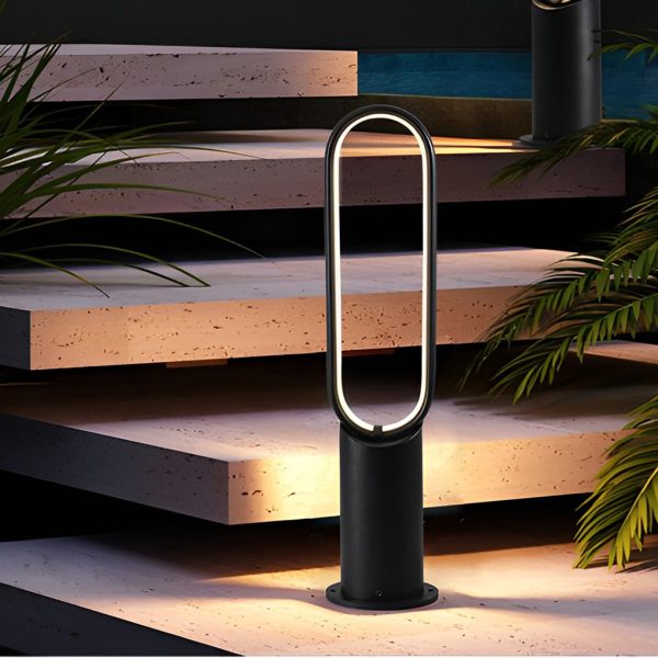 Waterproof Long Strip Aluminum LED Black Modern Solar Pathway Lights - Image 2