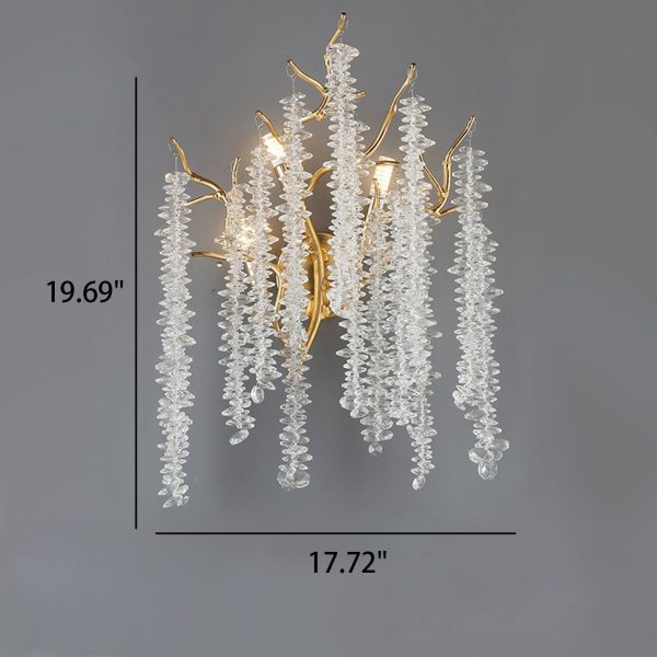 Modern Light Luxury Tree Branch Crystal 3-Light Wall Sconce Lamp - Image 13