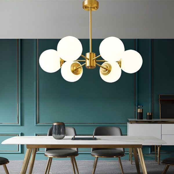 6 Lights Three Step Dimming LED Nordic Chandelier Kitchen Island Lighting - Image 2