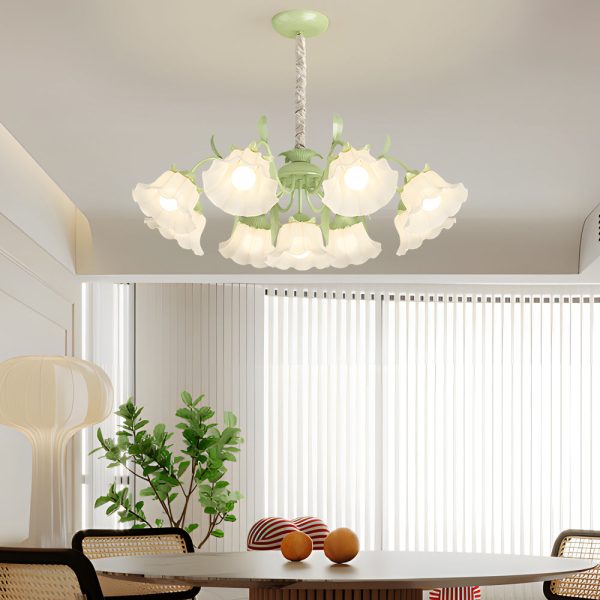 9 Heads Flowers Elegant Three Step Dimming French Style Chandelier - Image 2