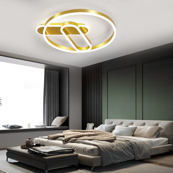 Geometric Circle LED Modern Flush Mount Lighting Ceiling Lights Hanging Light - Image 3