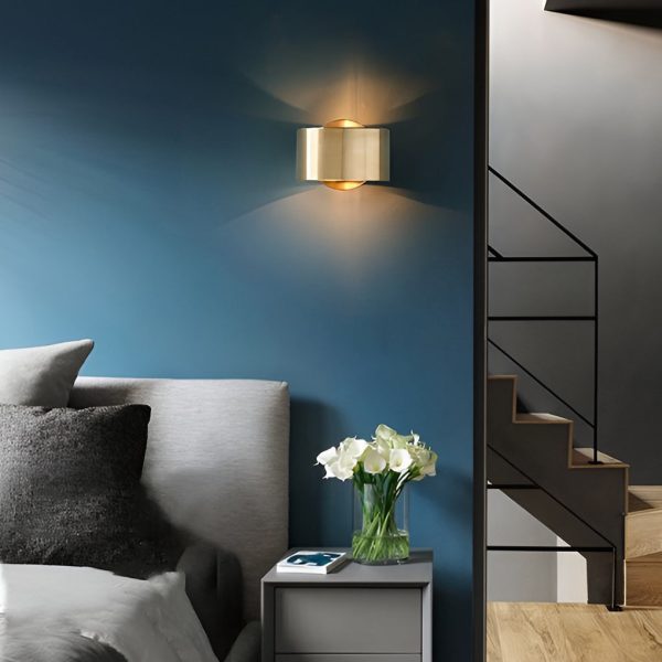 Circular Up and Down Lights Gold Nordic Wall Lamp Wall Sconce Lighting - Image 4