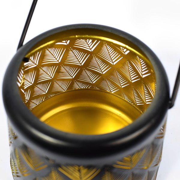 Retro Iron Mesh Solar Lanterns 2PCS LED Outdoor Hanging Lights - Image 3