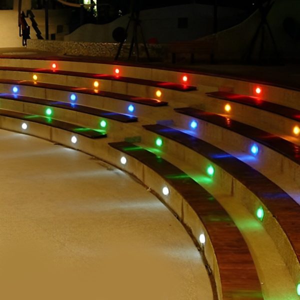 10pcs Silver Polished LED in-Ground Step Lights DC12V Stainless Steel Modern Park Square Lighting - Image 4