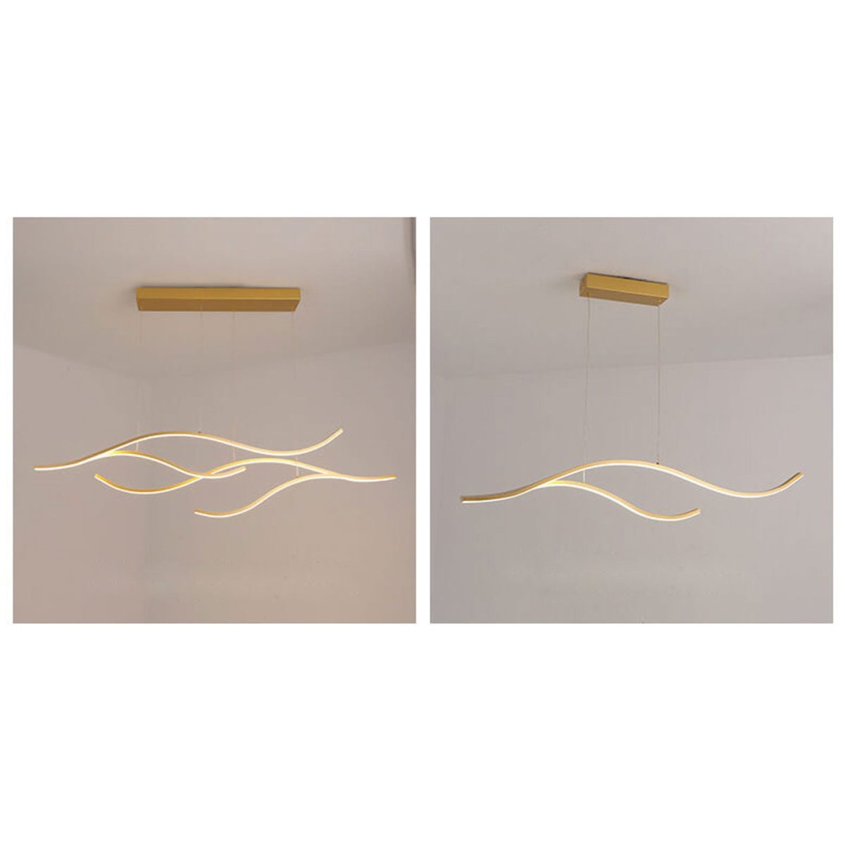 Nordic Creative Long Line Island Light LED Art Chandelier - Image 12