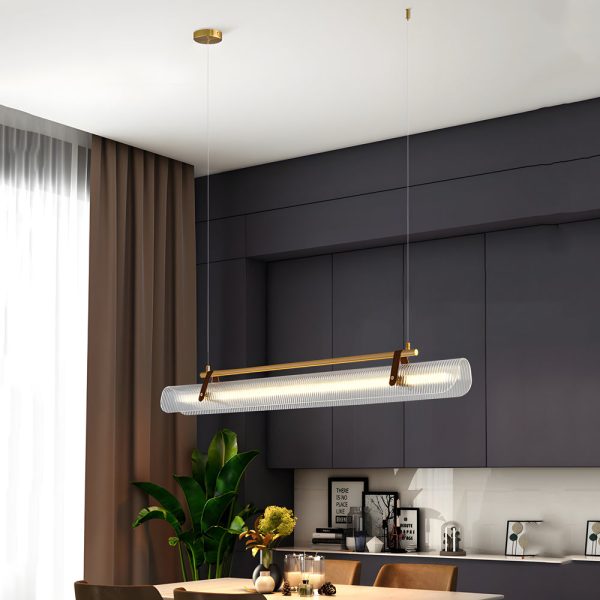 Acrylic Nami Linear Pendant Island Light with Adjustable Hanging Length - Image 4