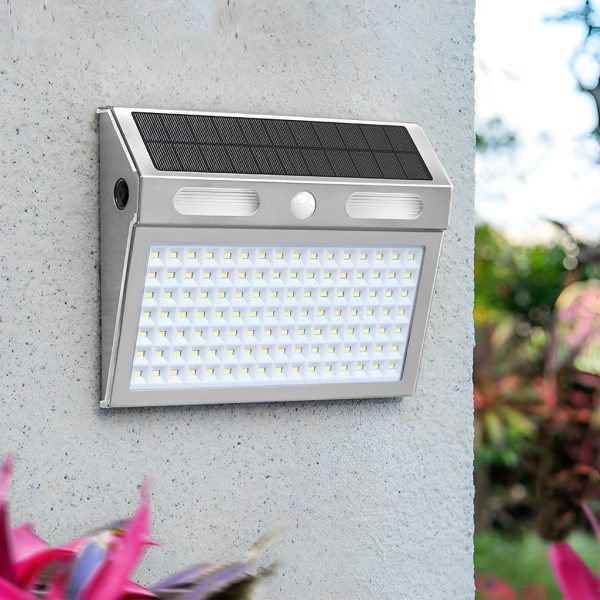 Rectangular Waterproof LED Motion Sensor Solar Wall Lights Outdoor Wall Lamp - Image 2