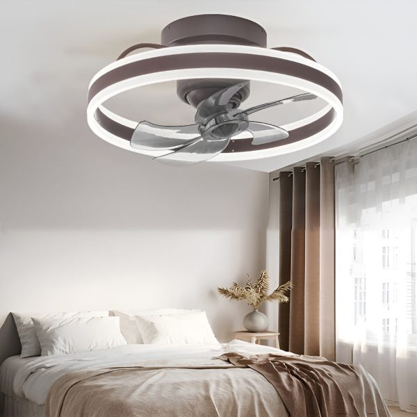 Round Stepless Dimming LED 360?? Rotating Modern Ceiling Fan Light - Image 7