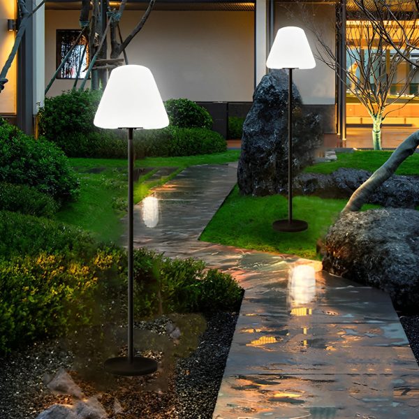 Modern Intelligent LED Metal and Shaded Floor Lamp - Image 8