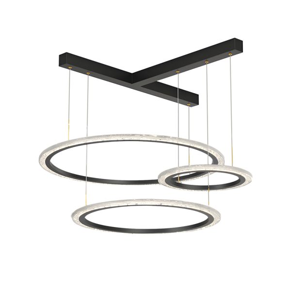 2/3 Rings Three Step Dimming Creative Modern Ceiling Lights Fixture Chandelier - Image 9