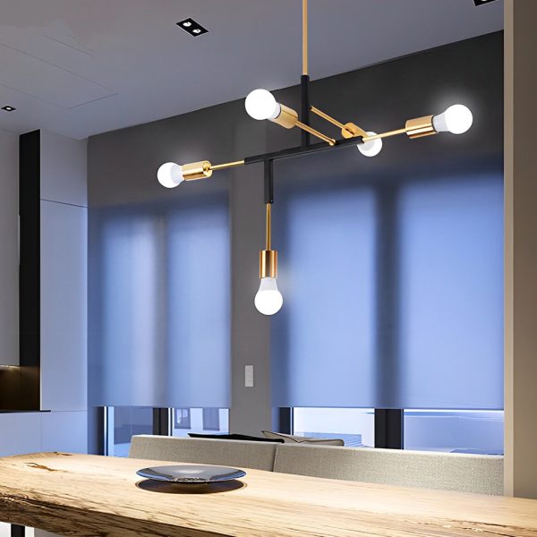 5 Lights LED Creative Branch Electroplated Iron Modern Chandelier Ceiling Lights - Image 13