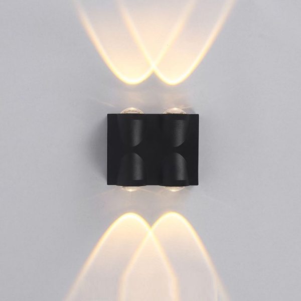 Up and Down Light LED Waterproof Black Modern Wall Lamp Wall Washer Light - Image 8