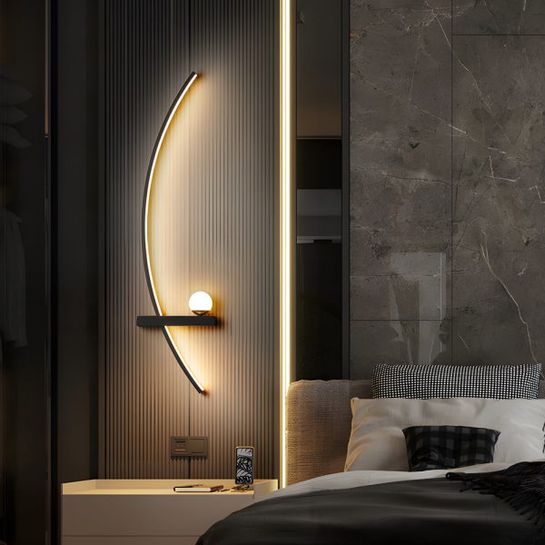 Curved Strip 3 Step Dimming LED Wall Sconce Lighting Wall Lamp - Image 6