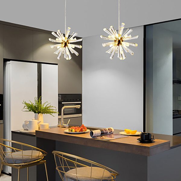 Glass Dandelions Fireworks Flower Three Step Dimming Nordic Pendant Lights - Image 3
