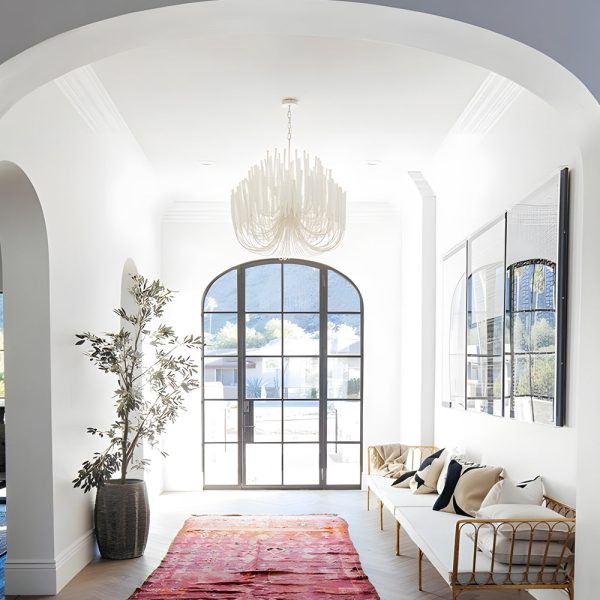 Whitewashed Wood Tilda Chandelier Large Hanging Ceiling Light - Image 6