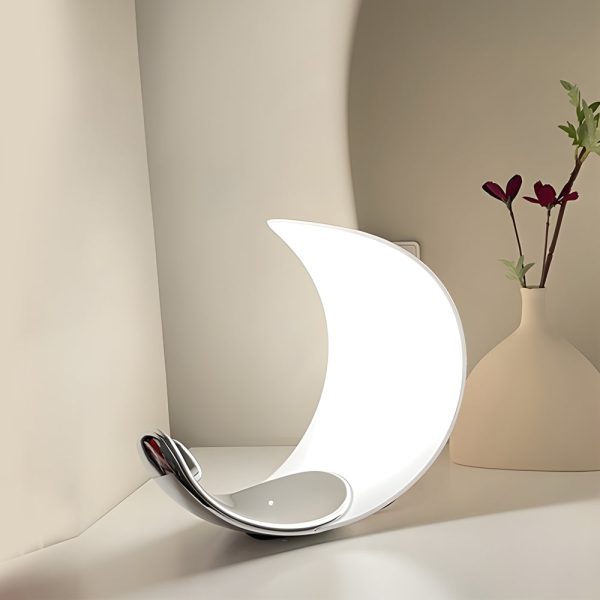 Curl Polished Silver Chrome LED Table Lamp - Touch Control - Image 2