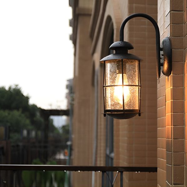 Creative Glass Waterproof LED Black Modern Plug in Wall Sconce Lighting - Image 4