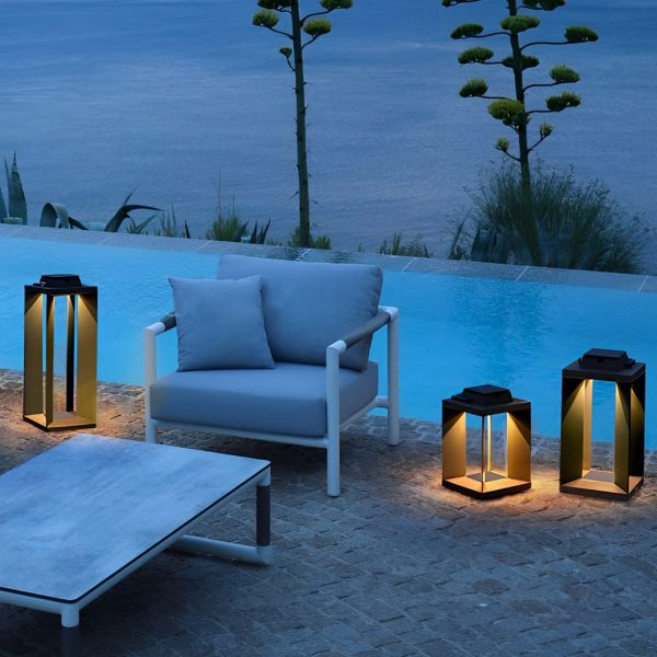 Portable Creative LED Waterproof Black Modern Solar Lawn Lamp Outdoor Lights - Image 3