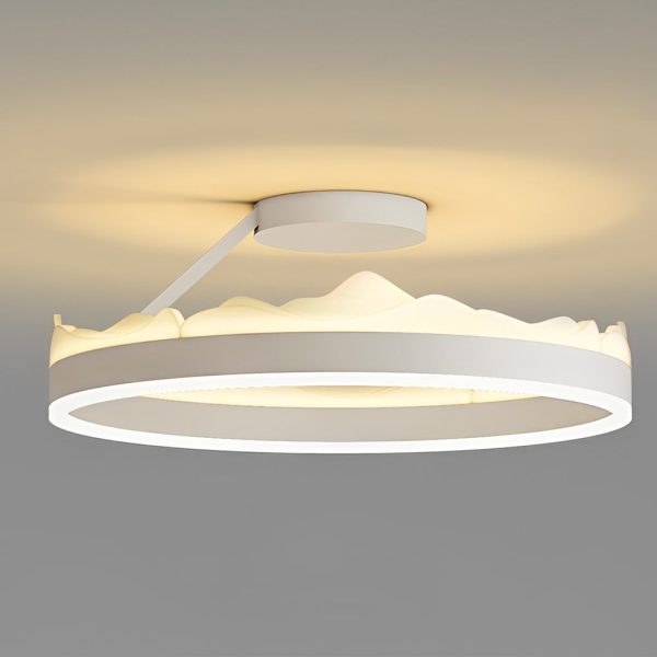 Round Stepless Dimming LED White Ins Nordic Ceiling Lights Flush Mount Lighting - Image 6