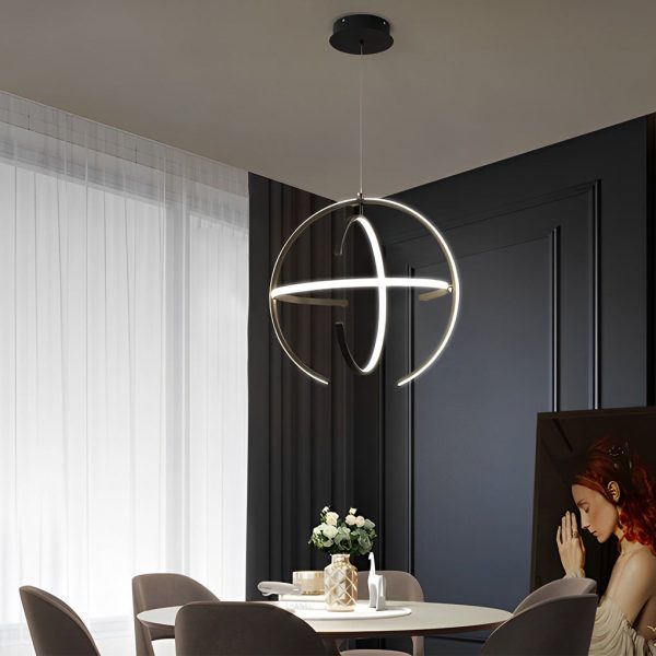 Creative Adjustable Ring LED Nordic Chandelier Kitchen Pendant Lighting - Image 8