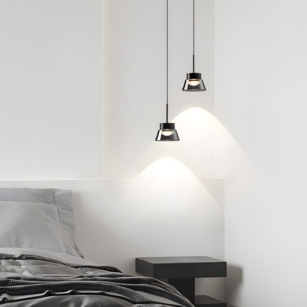 1/2-Light Smoked Gray Glass Pendant Light LED Island Glass Chandelier Black Hanging Ceiling Lamp for Bedroom - Image 4