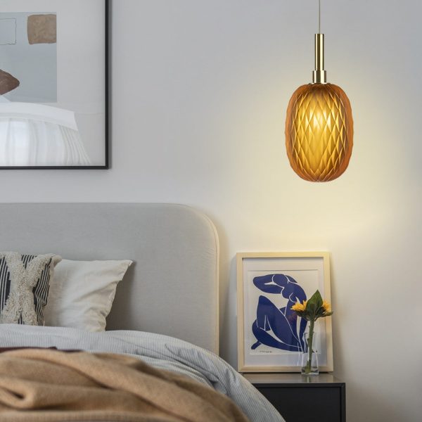 Small Glass Lantern Iron Luxury Post-Modern Pendant Lights Chandeliers - Image 2