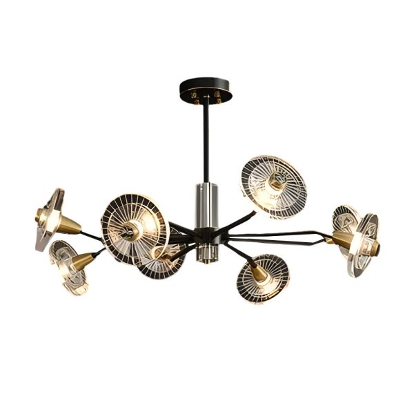 6/8 Lights Flowers Crystal 3 Step Dimming Copper Post-Modern Chandelier - Image 11
