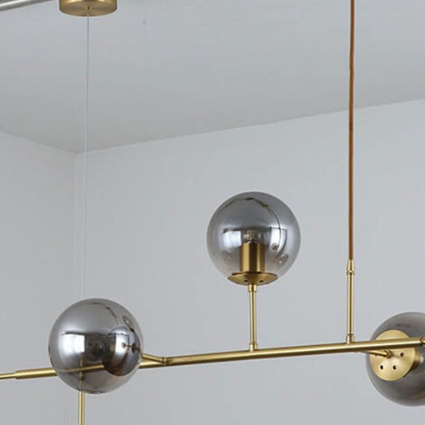 Modern Minimalist Long Glass Round Globe Island Light 6-Light Chandelier - Image 12
