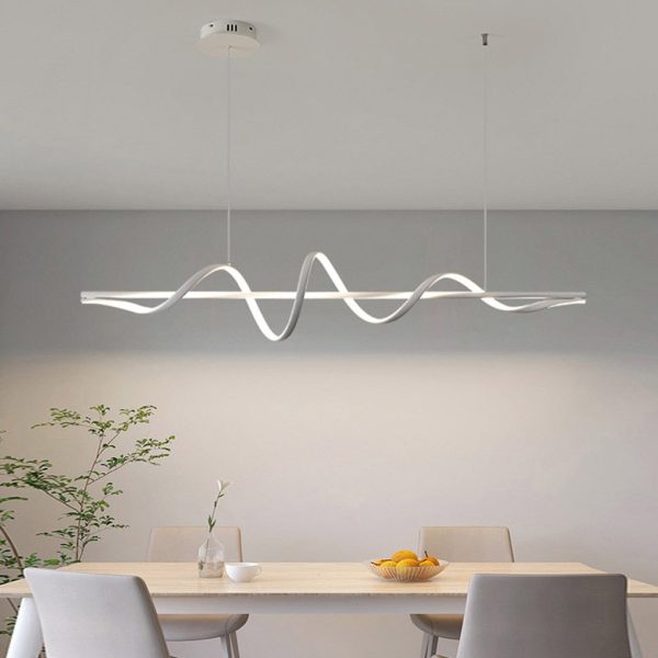 Wavy 360?? Rotating Ring Three Step Dimming LED Nordic Chandelier Light